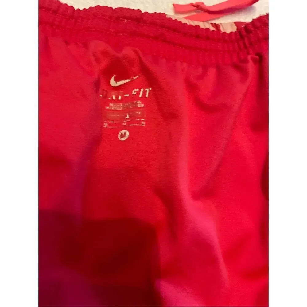 Nike Dri Fit Women’s Athletic Shorts orange/ white/zebra print size M